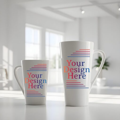White Latte Mug - 12oz & 17oz - Image 2