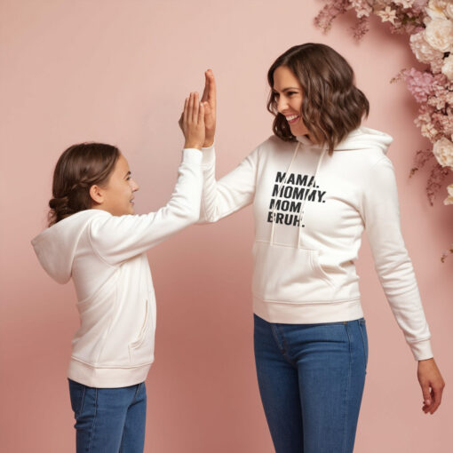 Bruh V2 Mother And Daughter Hoodie