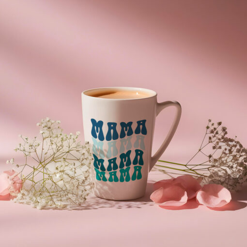 Mama Blue White Latte Mug - 12oz & 17oz