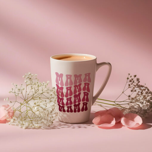 Mama Pink White Latte Mug - 12oz & 17oz