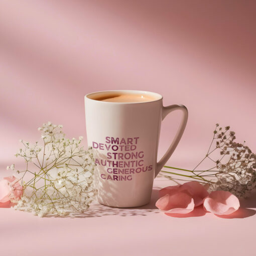 Mom Smart Devoted White Latte Mug - 12oz & 17oz