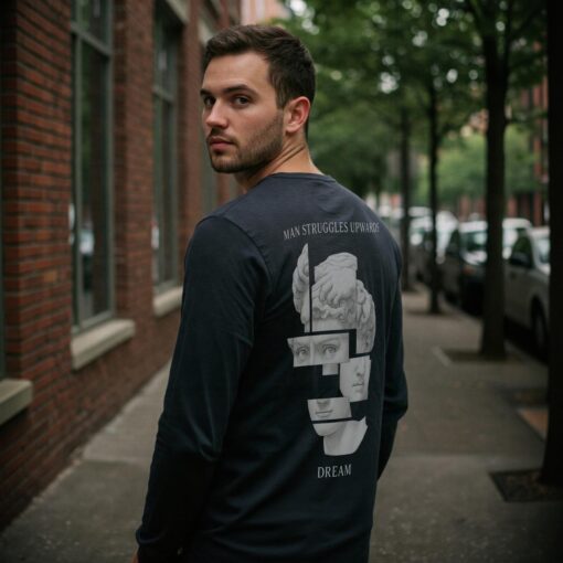Man struggles - Unisex Long Sleeve Shirt