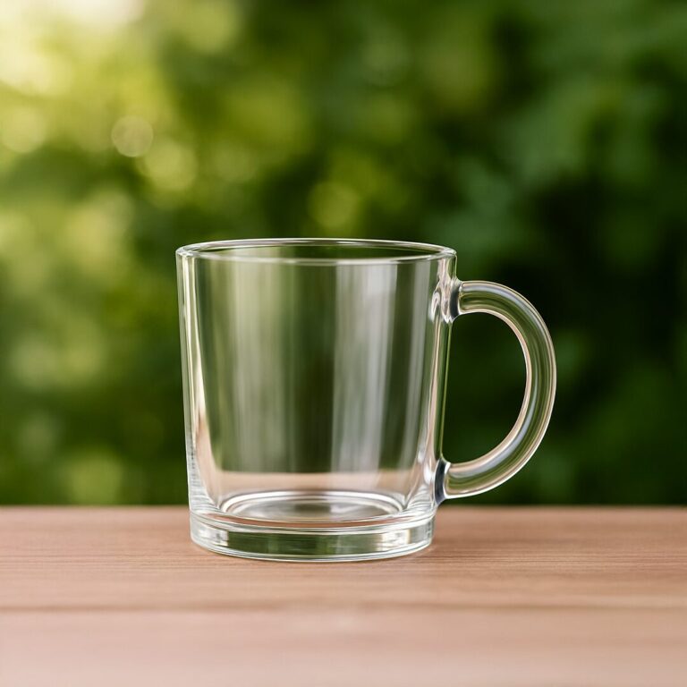 Glass mug clear