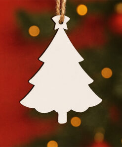 Custom Christmas Tree-Shaped Ornament – Blank Personalizable Design