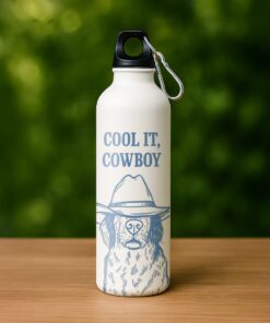 Cool It, Cowboy Dog – Custom Printed Water Bottle