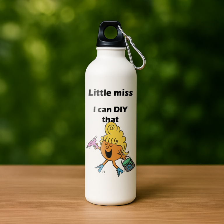 Little Miss I Can DIY That – Custom Printed Metal Water Bottle