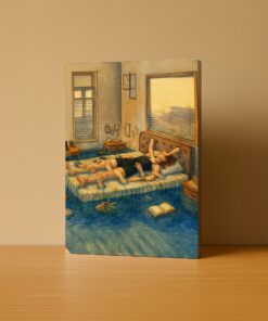 Surreal Flooded Bedroom Dreamscape – Custom Art Panel