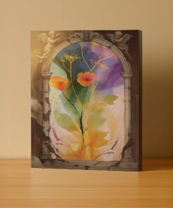 Classical Archway Floral – Vertical Canvas Print