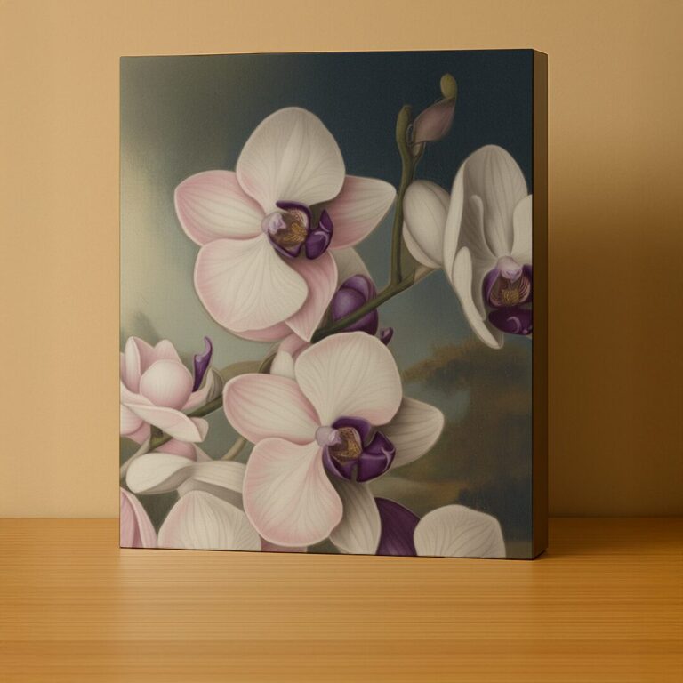 Elegant Orchid Botanical – Gallery Wrapped Canvas Print