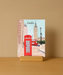 London Cityscape – Custom Printed Art Panel with Wooden Stand
