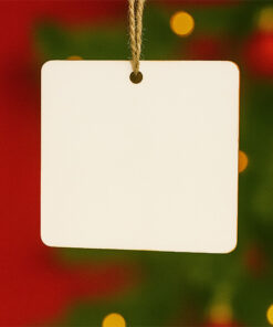 Customizable Square Ornament – Blank Sublimation Tag