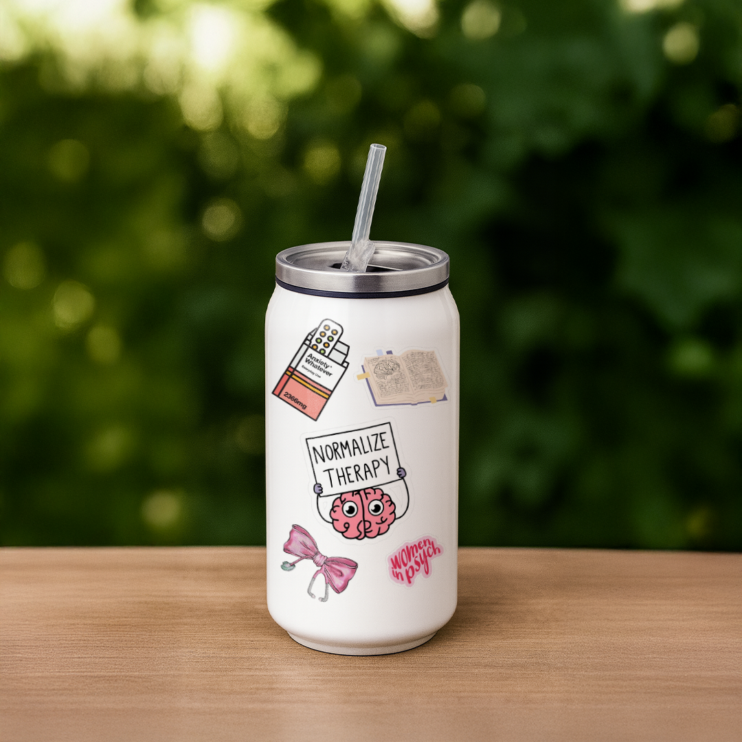 Women in Psych Mental Health Awareness – Steel Coke Can Tumbler
