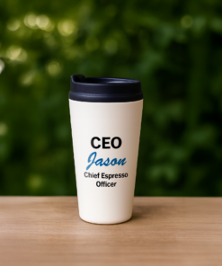 CEO Jason – Custom Printed Travel Mug