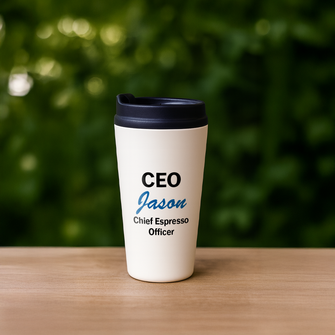 CEO Jason – Custom Printed Travel Mug