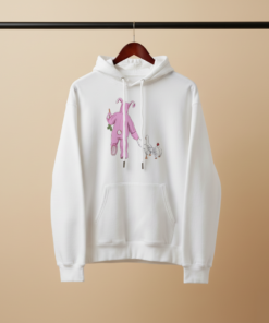 Whimsical Bunny Walk – Custom Printed Hoodie