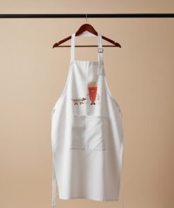 Popcorn & Butter Dog Cartoon White Kitchen Apron
