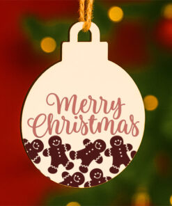 Gingerbread Merry Christmas – Custom Printed Holiday Ornament