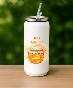 You are so 3asal - Steel Coke Can with Straw