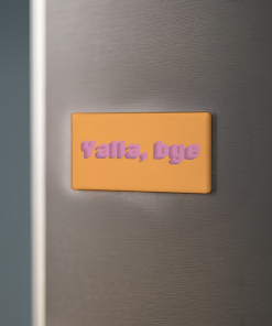 Yalla BYE Rectangular Refrigerator Magnet