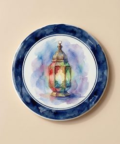 Ramadan Blue Round Coaster