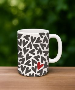 Red Heart - White Mug - 11oz & 15oz