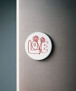 LOVE -  Rounded Refrigerator Magnet