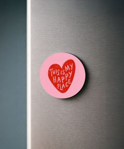 This is my Happy Place -  Rounded Refrigerator Magnet
